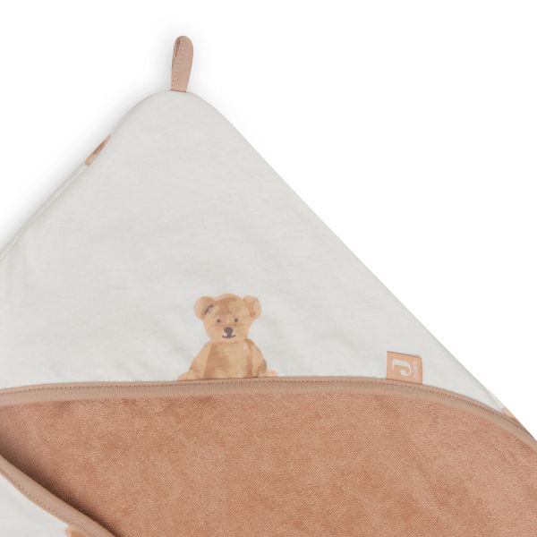Jollein Badcape Stripe Terry - Badstof - 75x75 cm - Teddy Bear