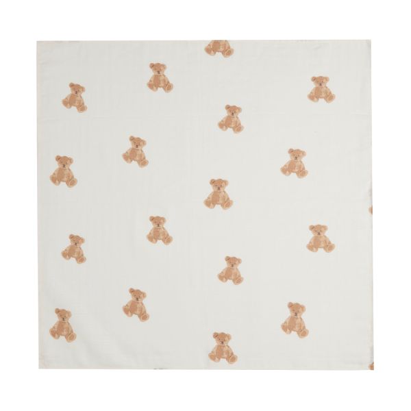 Jollein Multidoek Hydrofiel Teddy Bear 70 x 70 cm 3-pack Jollein Multidoek Hydrofiel Teddy Bear 70 x 70 cm 3-pack