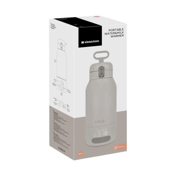 Kikkaboo Draagbare Water- en Melkverwarmer - 500 ml - Beige Kikkaboo Draagbare Water- en Melkverwarmer - 500 ml - Beige