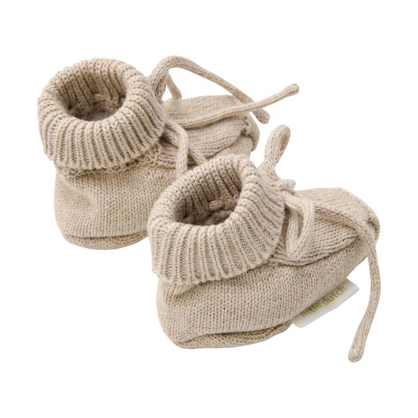 Little Dutch Gebreide Slofjes - Soft Beige Melée - 44-56 Little Dutch Gebreide Slofjes - Soft Beige Melée - 44-56