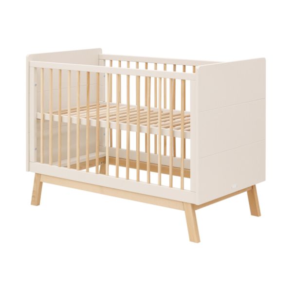 Bopita Ledikant 60 x 120 cm - Commode - Hanglegkast 2-drs - Lines - Dune/Natural Bopita Ledikant 60 x 120 cm - Commode - Hanglegkast 2-drs - Lines - Dune/Natural