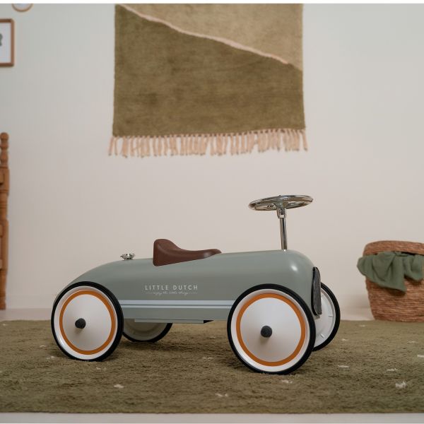 Little Dutch Retro Loopauto Olive Little Dutch Retro Loopauto Olive