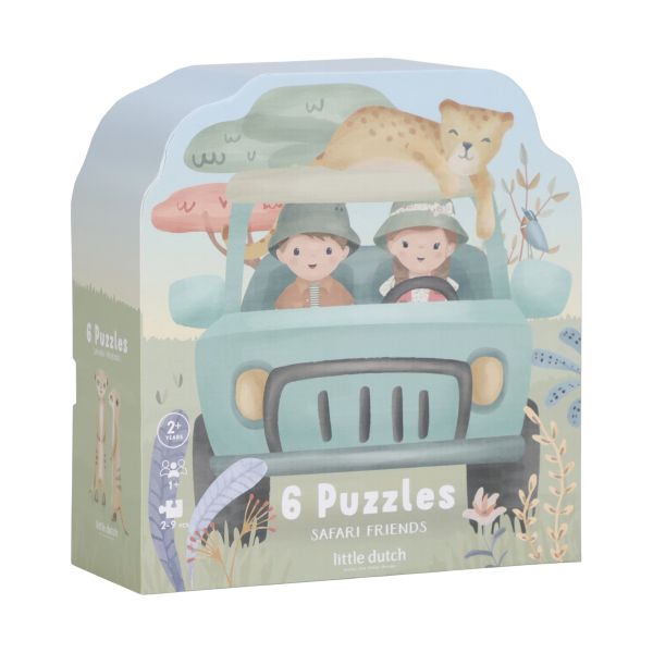 Little Dutch Safari Friends 6-in-1 Puzzelset