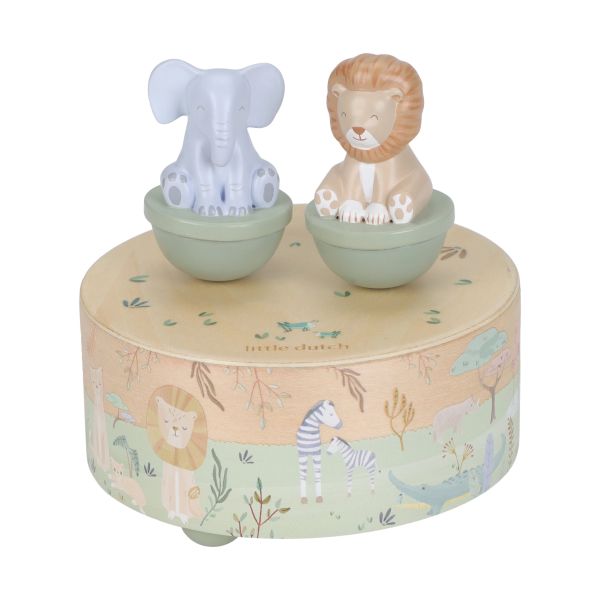 Little Dutch Safari Friends Houten Muziekdoosje