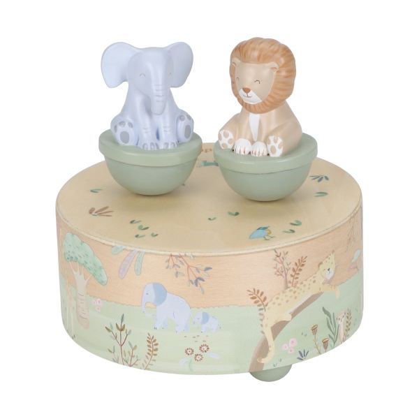 Little Dutch Safari Friends Houten Muziekdoosje