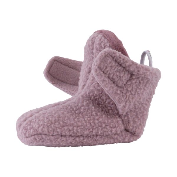 Lodger Slofjes - 0-3 Mnd - Teddy Fleece - Rose