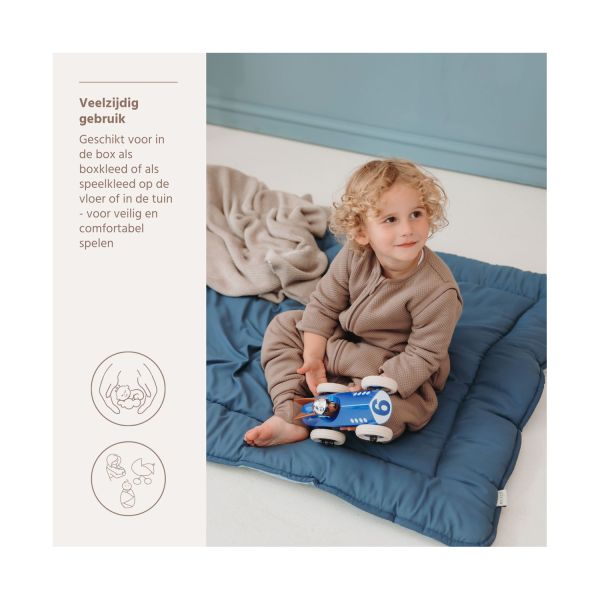 Meyco Baby Parkkleed - 80 x 100 cm - Microvezel - Jeans Blue/Indigo