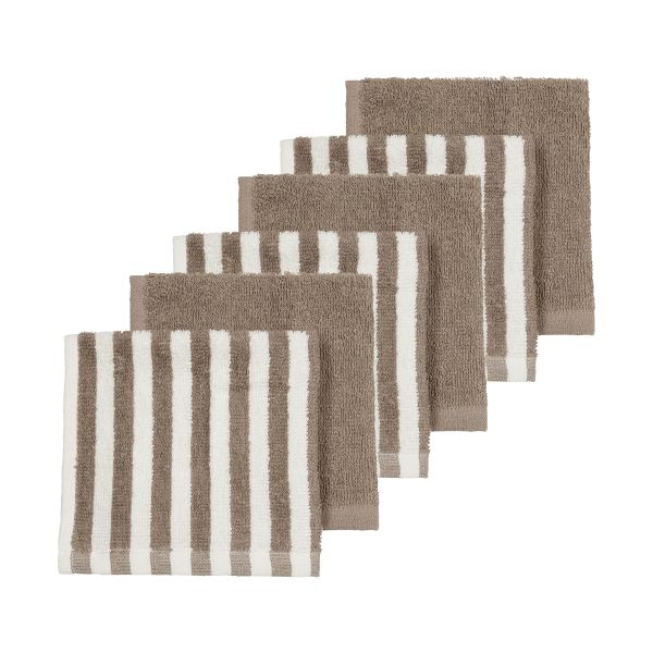 Meyco Baby Fat Stripe Monddoekjes - 6 Stuks - 30 x 30 cm - Badstof - Taupe Meyco Baby Fat Stripe Monddoekjes - 6 Stuks - 30 x 30 cm - Badstof - Taupe