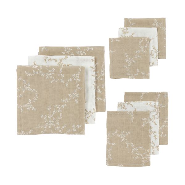 Meyco Starterset Hydrofiel Branches Sand (9-Pack) Meyco Starterset Hydrofiel Branches Sand (9-Pack)