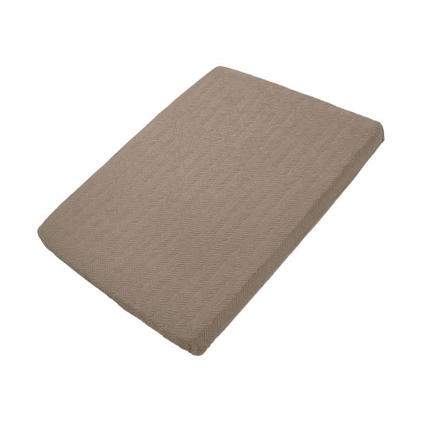 Meyco Deluxe Jacquard Chevron Boxmatrashoeslaken - 75 x 95 cm - Dark Taupe Meyco Deluxe Jacquard Chevron Boxmatrashoeslaken - 75 x 95 cm - Dark Taupe