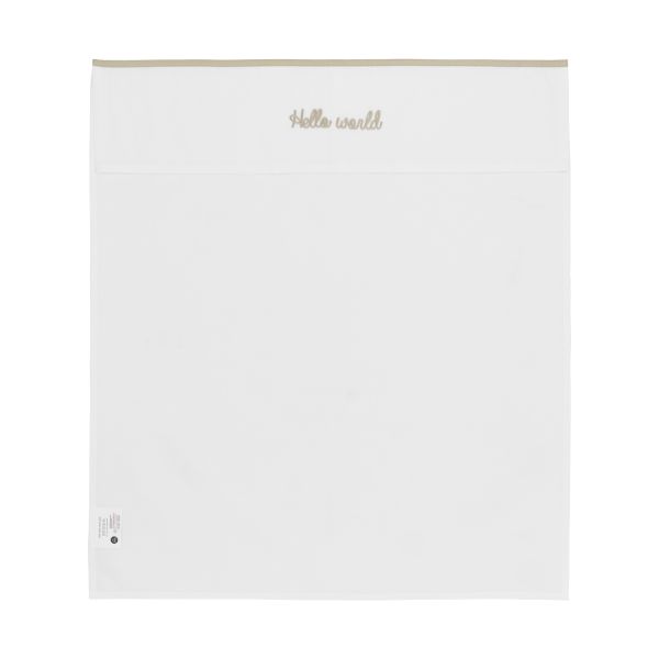 Meyco Ledikantlaken Hello World Sand 100x150cm Meyco Ledikantlaken Hello World Sand 100x150cm