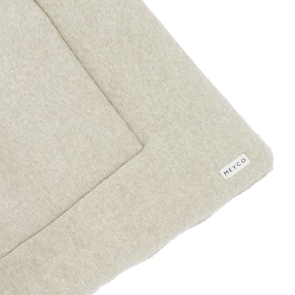 Meyco Boxkleed Knit Basic Sand Melange 77x97cm Meyco Boxkleed Knit Basic Sand Melange 77x97cm