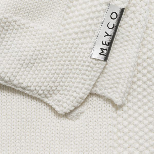 Meyco Wiegdeken Knots Offwhite 75 x 100 cm Meyco Wiegdeken Knots Offwhite 75 x 100 cm