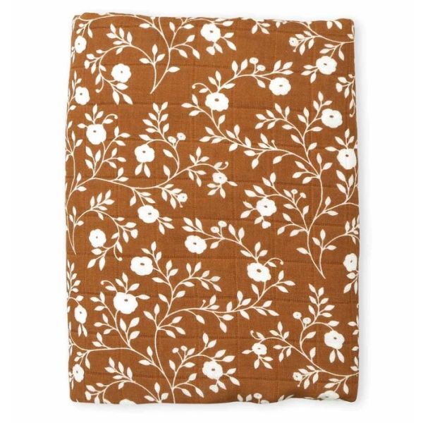A Little Lovely Company Blossom Hydrofiele Doek XL - Caramel A Little Lovely Company Blossom Hydrofiele Doek XL - Caramel