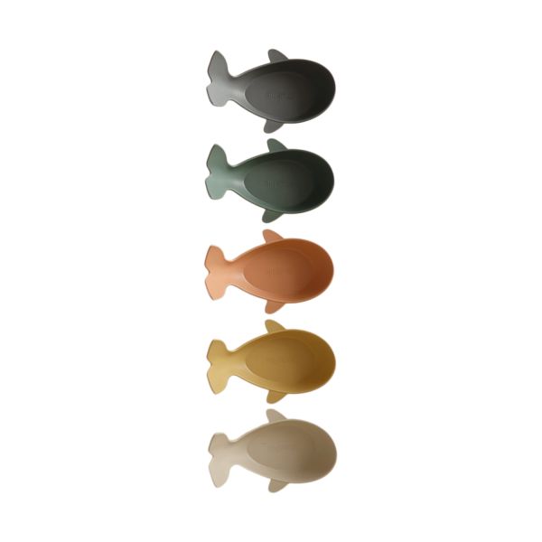 Mushie Walvis Snackbakjes - 5 Stuks - Retro