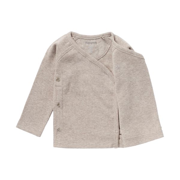 Noppies T-Shirt Overslag Rib Nanyuki Taupe Melange  56