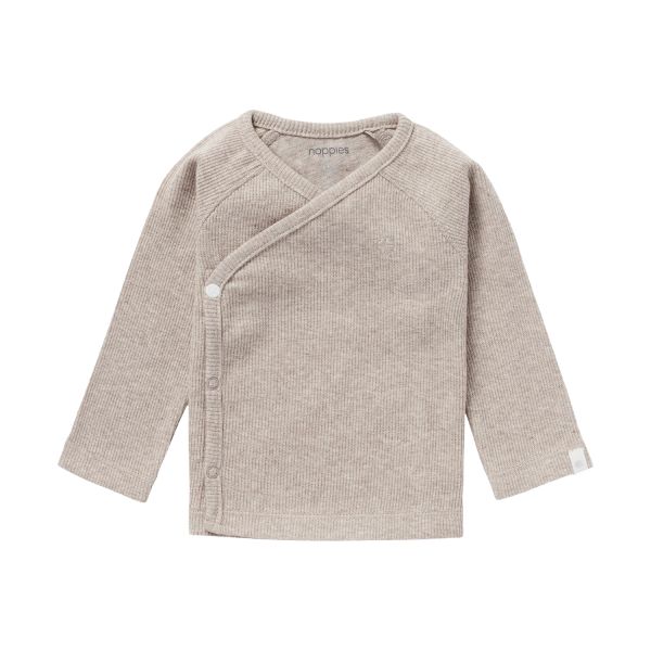 Noppies T-Shirt Overslag Rib Nanyuki Taupe Melange  56