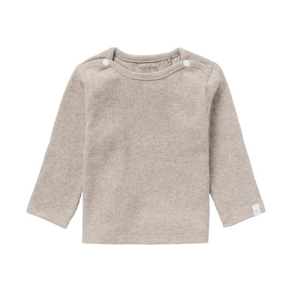 Noppies T-Shirt Rib Natal Taupe Melange 50 Noppies T-Shirt Rib Natal Taupe Melange 50