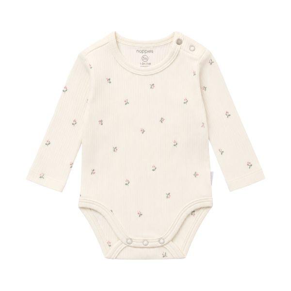 Noppies Romper Print Lange Mouw - Mt. 50 - Egret Noppies Romper Print Lange Mouw - Mt. 50 - Egret