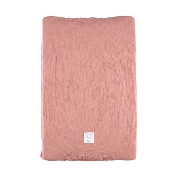 Noukie's Aankleedkussenhoes - 45 x 67 cm - Hydrofiel - Roze Noukie's Aankleedkussenhoes - 45 x 67 cm - Hydrofiel - Roze