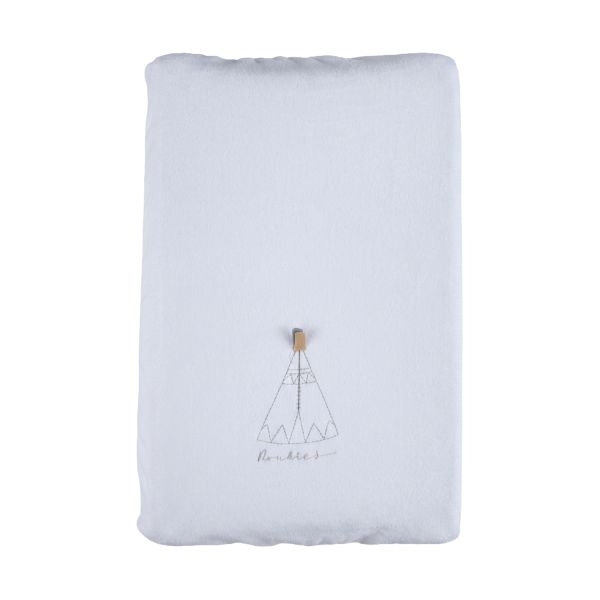 Noukie's Moon Feathers Aankleedkussenhoes - Wit Noukie's Moon Feathers Aankleedkussenhoes - Wit