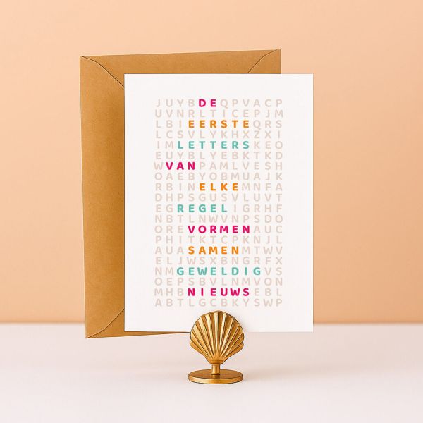 Ideefabriek Letterkaarten Met Enveloppen - 2 Stuks - Jullie Worden Opa En Oma Ideefabriek Letterkaarten Met Enveloppen - 2 Stuks - Jullie Worden Opa En Oma