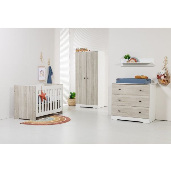 Interbaby Ledikant 60 x 120 - Commode 3 Laden - Hanglegkast Rock