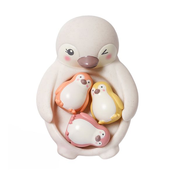 Speelgoedtopdeals Pinguïn Badspeelgoed - 4 Stuks - Bioplastic