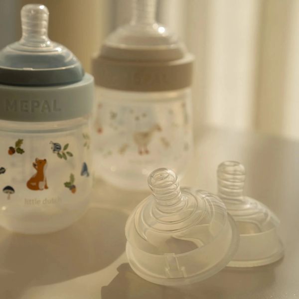 Mepal X Little Dutch Mio Flesspeen - Medium Flow - 2 Stuks - Helder Mepal X Little Dutch Mio Flesspeen - Medium Flow - 2 Stuks - Helder