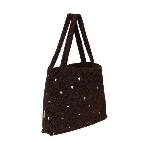 Studio Noos Teddy Mom Bag - Hearts Chocolate