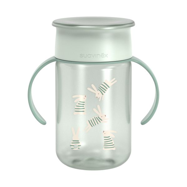 Suavinex Wonderland 360° Beker - 340 ML - Konijn Groen