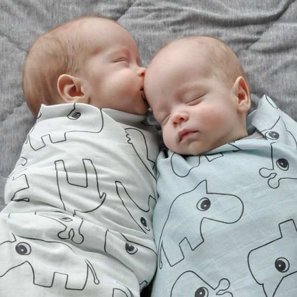 Done by Deer Contour Omslagdoek - 2 stuks - Grey