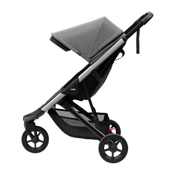Thule Spring Stroller Aluminium Inclusief Canopy Grey Melange Thule Spring Stroller Aluminium Inclusief Canopy Grey Melange