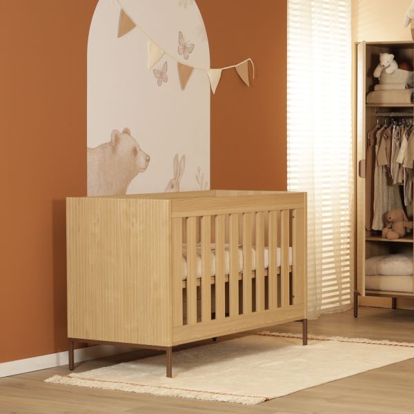 TWF Ledikant 60 x 120 + Commode 3 Laden 1 Deur + Hanglegkast - Java