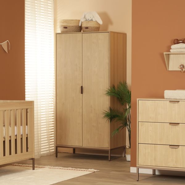 TWF Ledikant 60 x 120 + Commode 3 Laden 1 Deur + Hanglegkast - Java