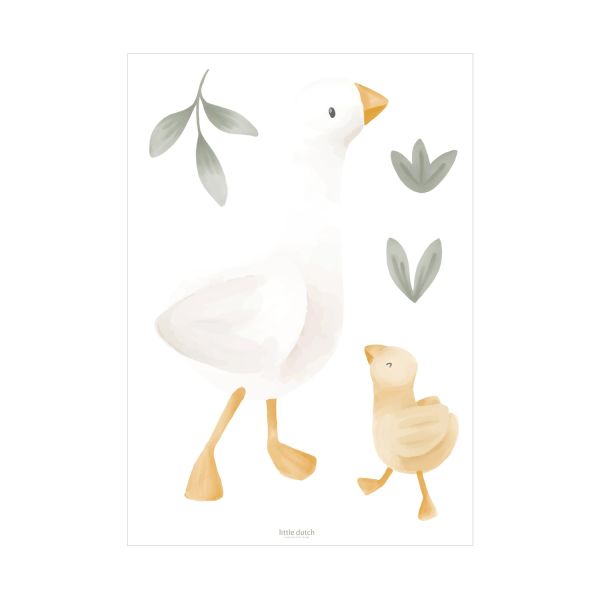 Little Dutch Muurstickers - Little Goose - 3 vellen Little Dutch Muurstickers - Little Goose - 3 vellen