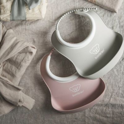 Baby Björn® Slab Baby - Duopack - Grijs/Pastelroze Baby Björn® Slab Baby - Duopack - Grijs/Pastelroze
