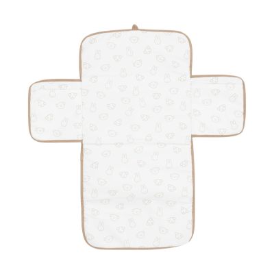 Jollein Verschoningsmat - Met Opbergvak - Miffy Jacquard Teddy - Biscuit 