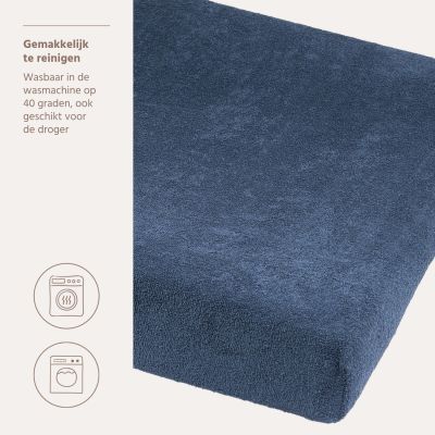 Meyco Aankleedkussenhoes Badstof Indigo 50x70 cm 1-pack Meyco Aankleedkussenhoes Badstof Indigo 50x70 cm 1-pack