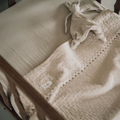 Koeka Wiegdeken Lace Elba Natural 75 x 100 cm Koeka Wiegdeken Lace Elba Natural 75 x 100 cm