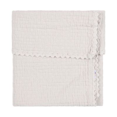 Koeka Elba Wiegdeken Lace - 75 x 100 cm - Stone Koeka Elba Wiegdeken Lace - 75 x 100 cm - Stone