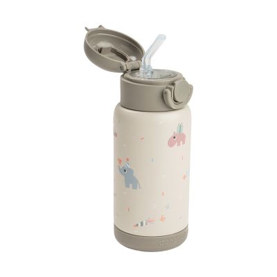 Done By Deer Thermos Drinkfles Rietje - 340 ml - Celebration - Sand