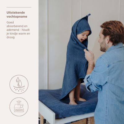 Meyco Badcape Uni - Badstof - 75x75 cm - Indigo