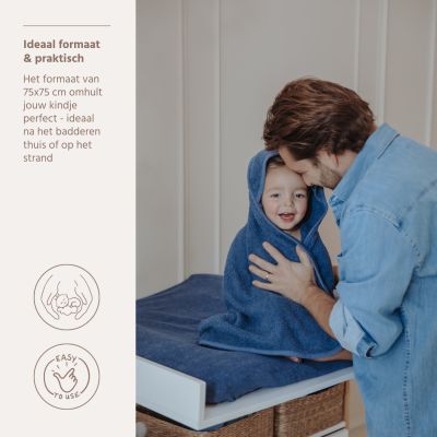 Meyco Badcape Uni - Badstof - 75x75 cm - Indigo