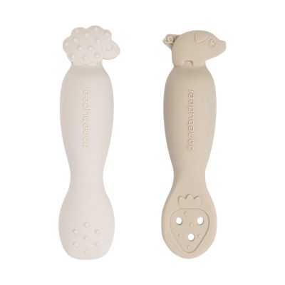 Done By Deer Tiny Farm Oefen Lepel Set - Sand