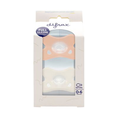 Difrax Fopspeen - Rond - 2 Stuks - 0-6 Mnd - Roze/Wit Difrax Fopspeen - Rond - 2 Stuks - 0-6 Mnd - Roze/Wit