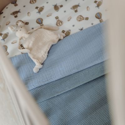 Meyco Deken Mini Relief Jeans Blue 100x150cm Meyco Deken Mini Relief Jeans Blue 100x150cm