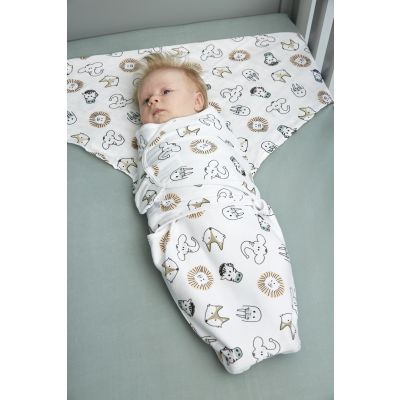 SwaddleMeyco 2-Pack Animal/Uni Wit0-3 Maanden SwaddleMeyco 2-Pack Animal/Uni Wit0-3 Maanden
