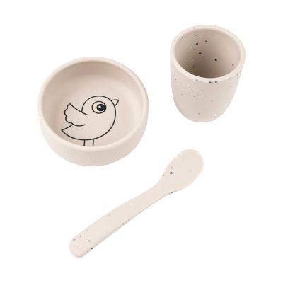 Done By Deer Birdee First Meal Set - 3 Delig - Silicone - Sand