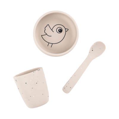 Done By Deer Birdee First Meal Set - 3 Delig - Silicone - Sand